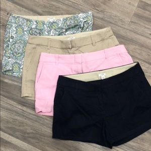 4 Pairs JCrew Chino Shorts- Size 8